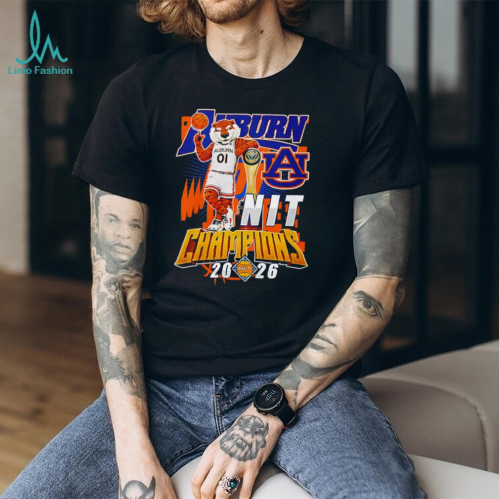 Auburn Tigers 2026 NIT Champions Basketball Mascot T Shirt