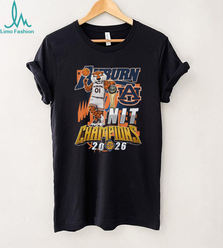 Auburn Tigers Aubie the Tiger 2026 NIT Champions Mascot T Shirt