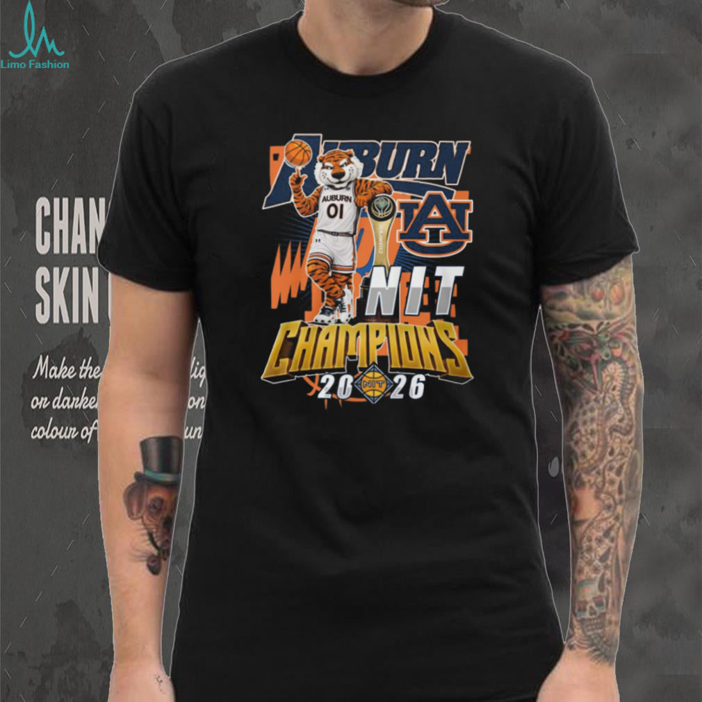 Auburn Tigers Aubie the Tiger 2026 NIT Champions Mascot T Shirt