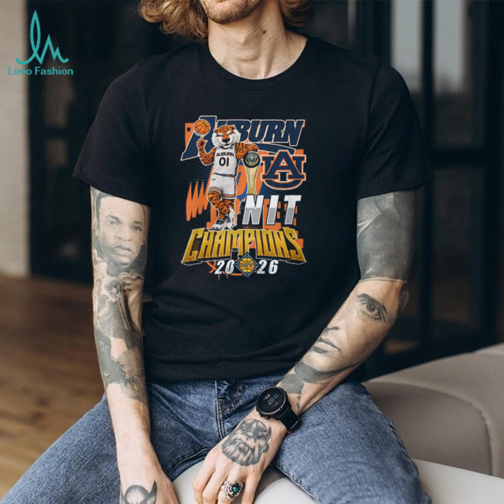 Auburn Tigers Aubie the Tiger 2026 NIT Champions Mascot T Shirt