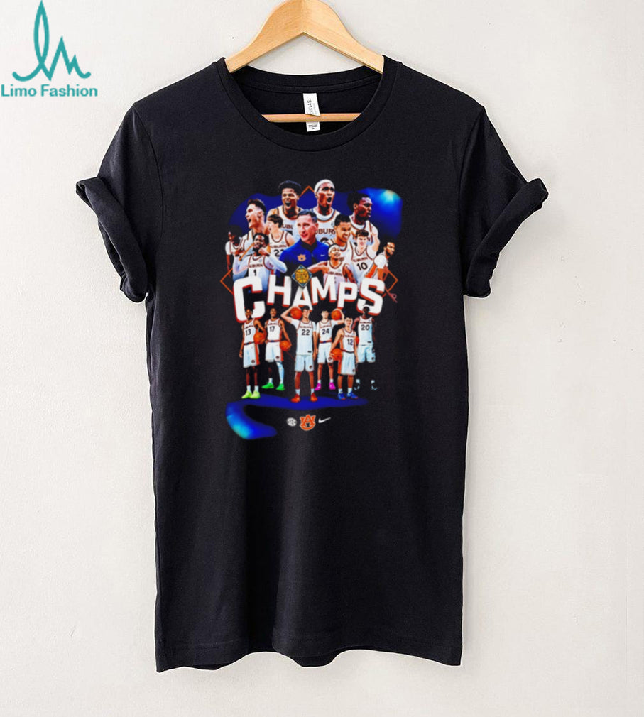 Auburn Tigers Basketball Champs SEC Tournament Team Graphic T Shirt