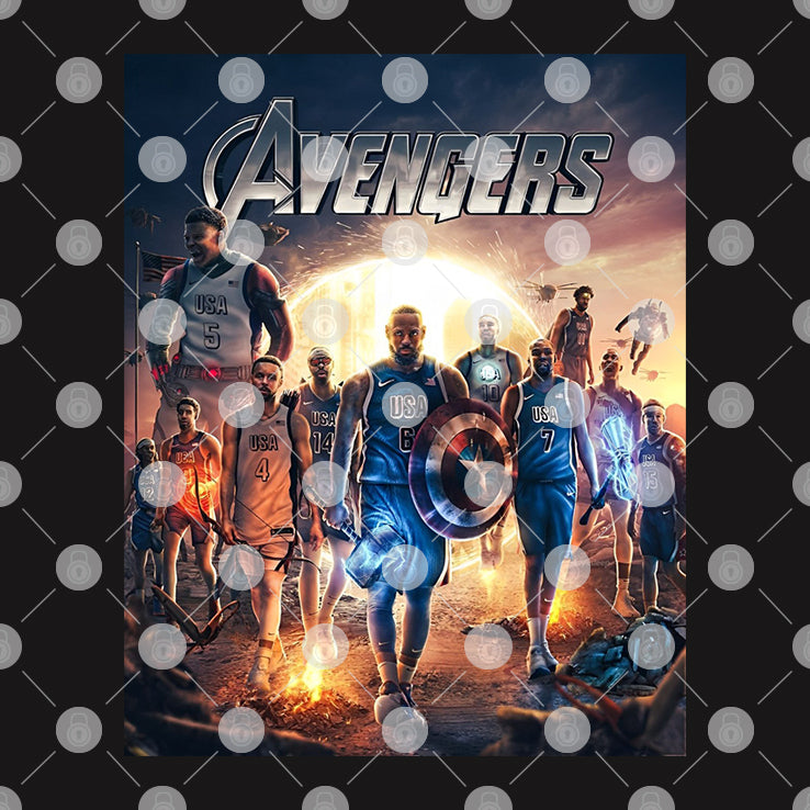 Avengers USA Basketball Olympic 2024 T Shirt