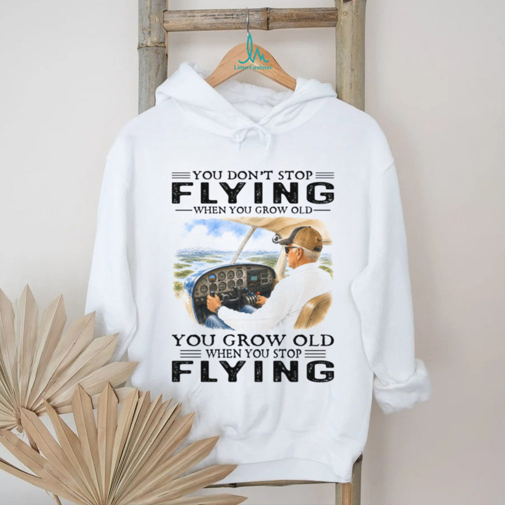 Aviation Pilot Old Man Airplane Flying Hobby Shirt