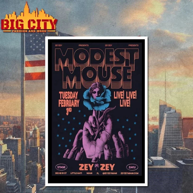 Awesome Modest Mouse Feb 3 2026 ZeyZey Miami FL Poster shirt
