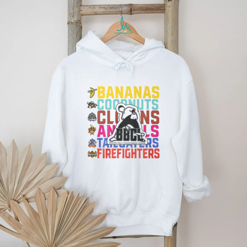 BBCL Banana Ball Championship League All Teams Retro Striped T Shirt
