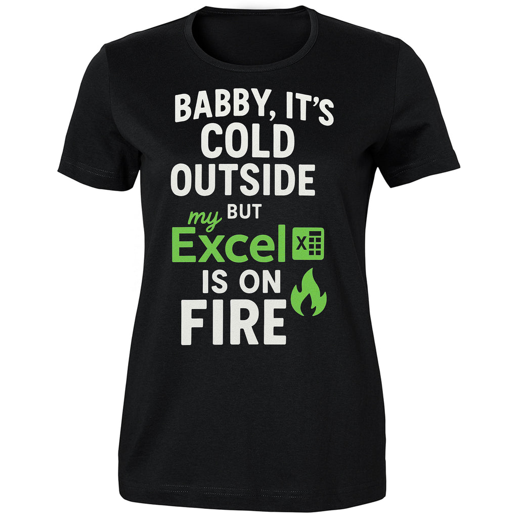 Baby It’s Cold Outside But My Excel Is On Fire Shirt