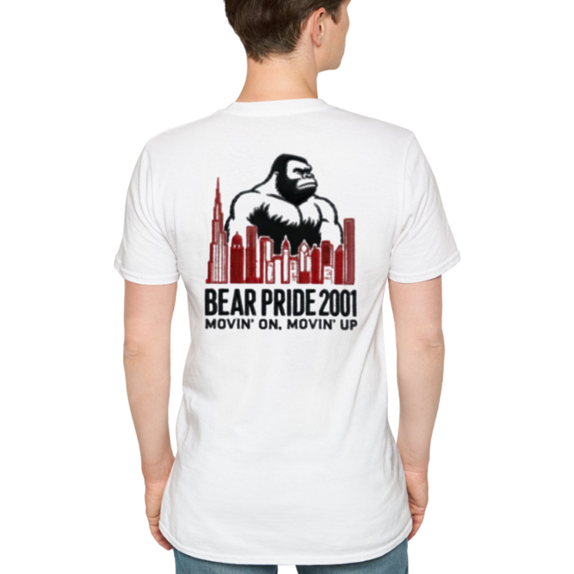 [Front+Back] Bear Pride 2001 Movin’ On Movin’ Up Shirt