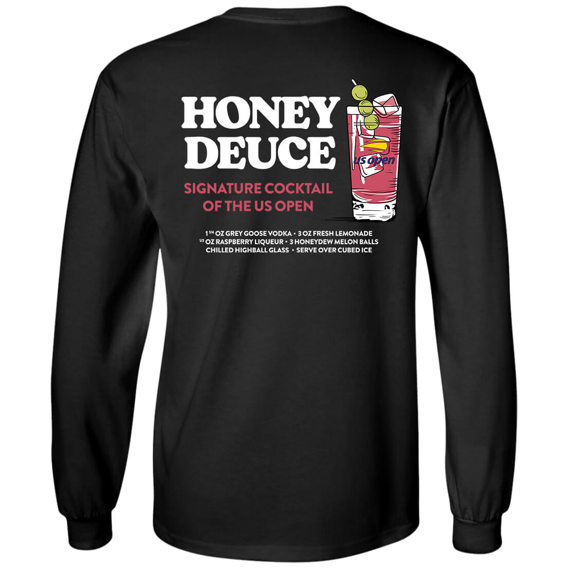[Back] Honey Deuce Signature Cocktail Of The Us Open Shirt