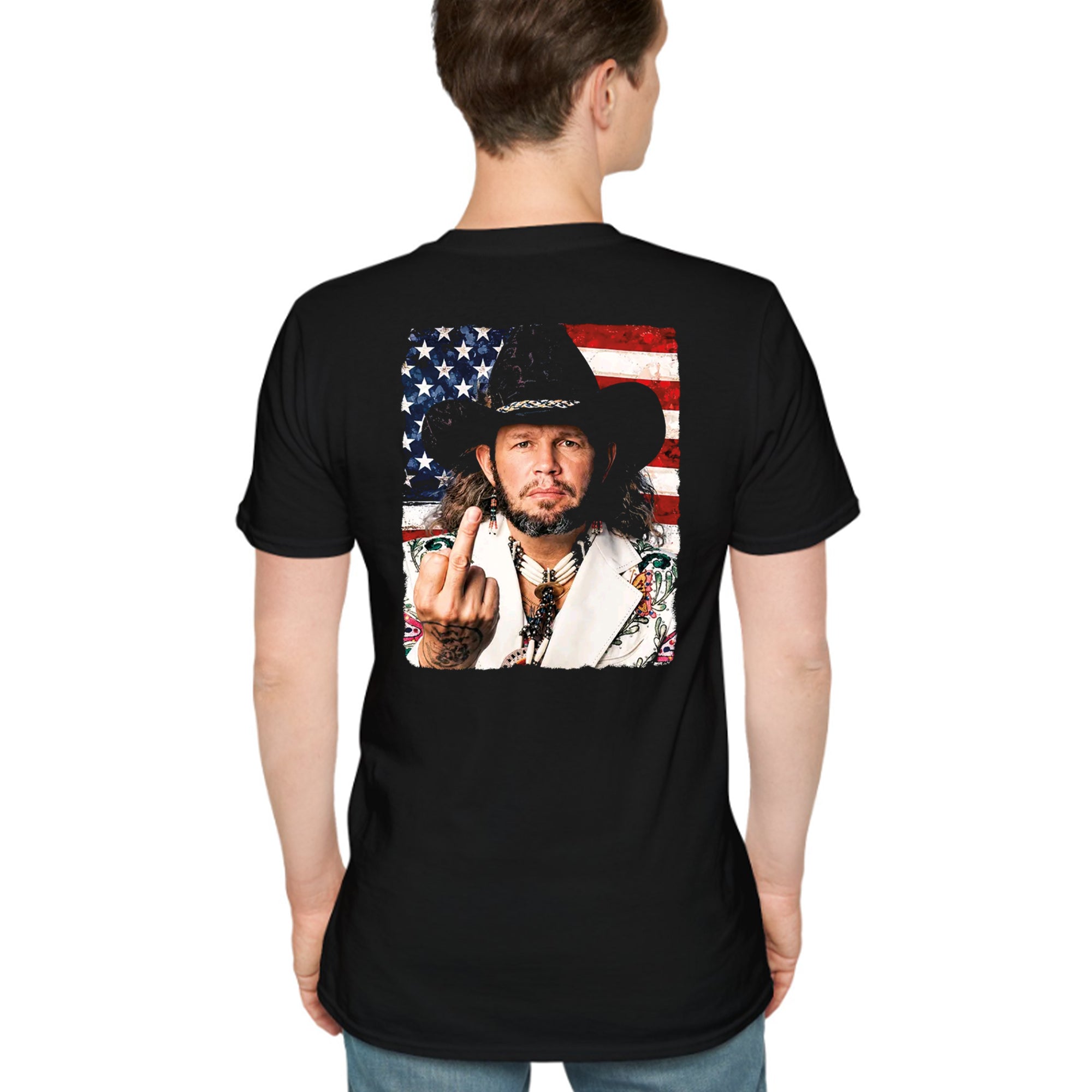 [Front+Back] If That Ain’t Country David Allan Coe Fuck Flag Usa Shirt