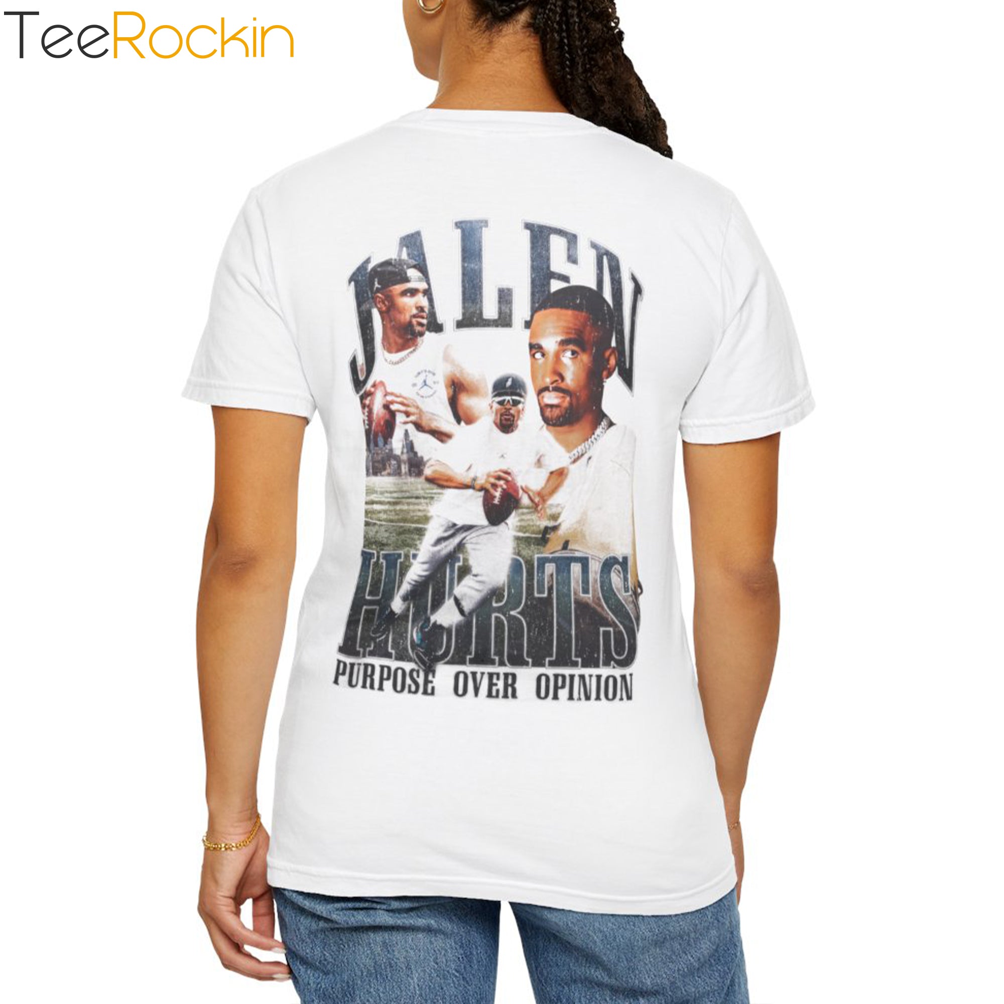 [Front+Back] Jalen Hurts Purpose Over Opinion Shirt