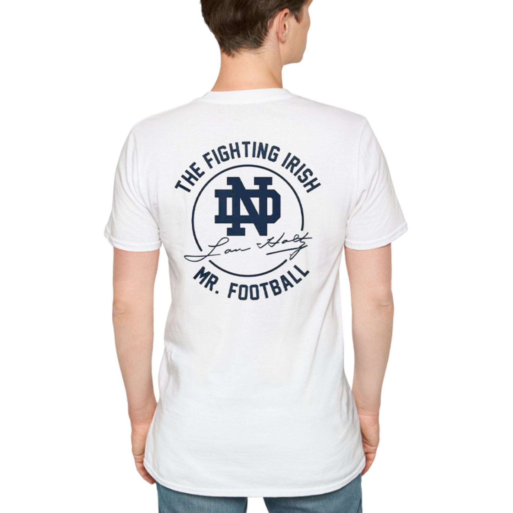 [Front+Back] Lou Holtz The Fighting Irish Mr Football Shirt