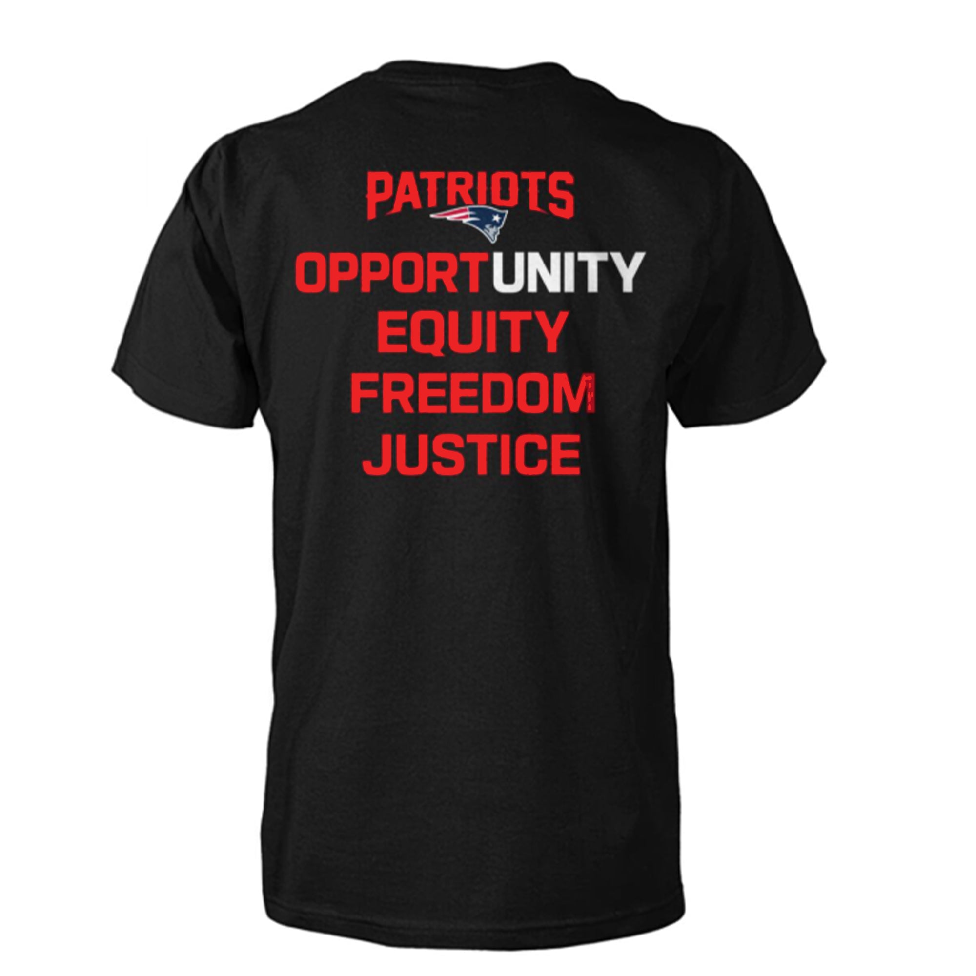 [Front+Back] Patriot Inspire Opportunity Equity Freedom Justice Change Shirt