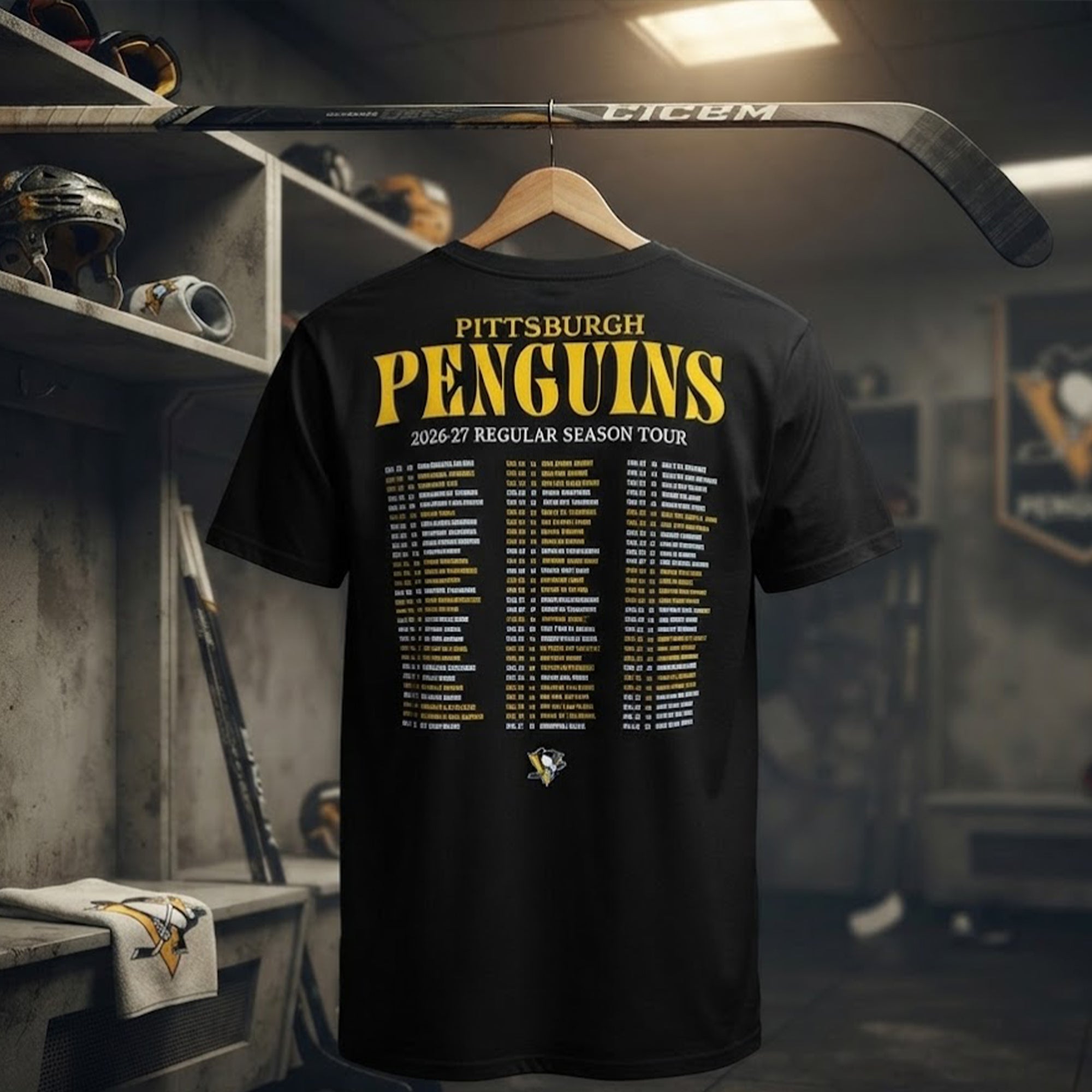 [Front+Back] Pittsburgh Penguins Regular Season Tour 2026 27 Shirt