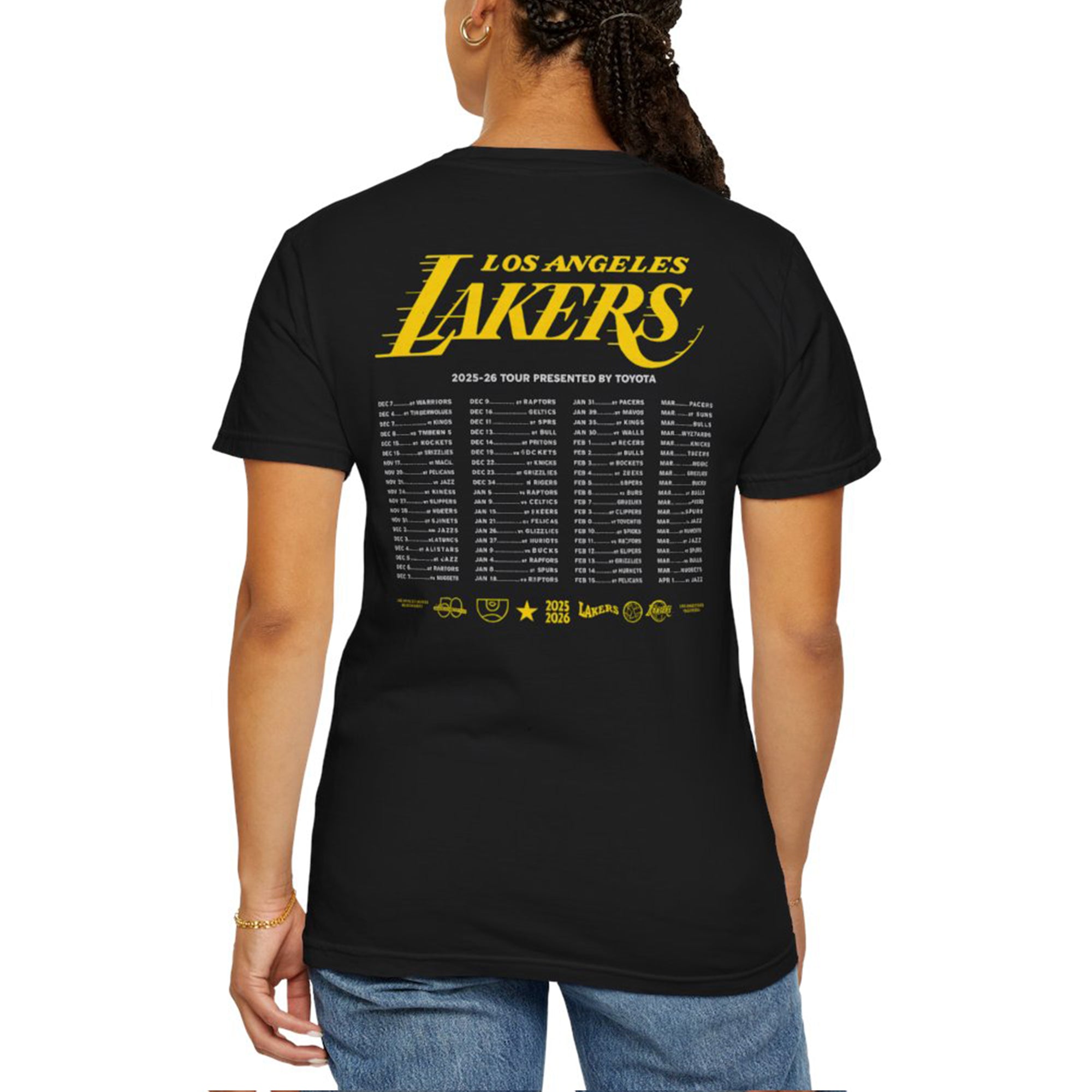 [Front+Back] The 2025-26 Los Angeles Lakers Season Tour Shirt