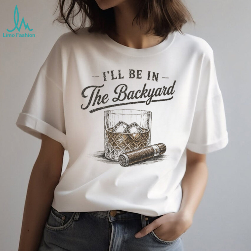 Backyard Whiskey And Cigar Vintage Style Graphic T Shirt
