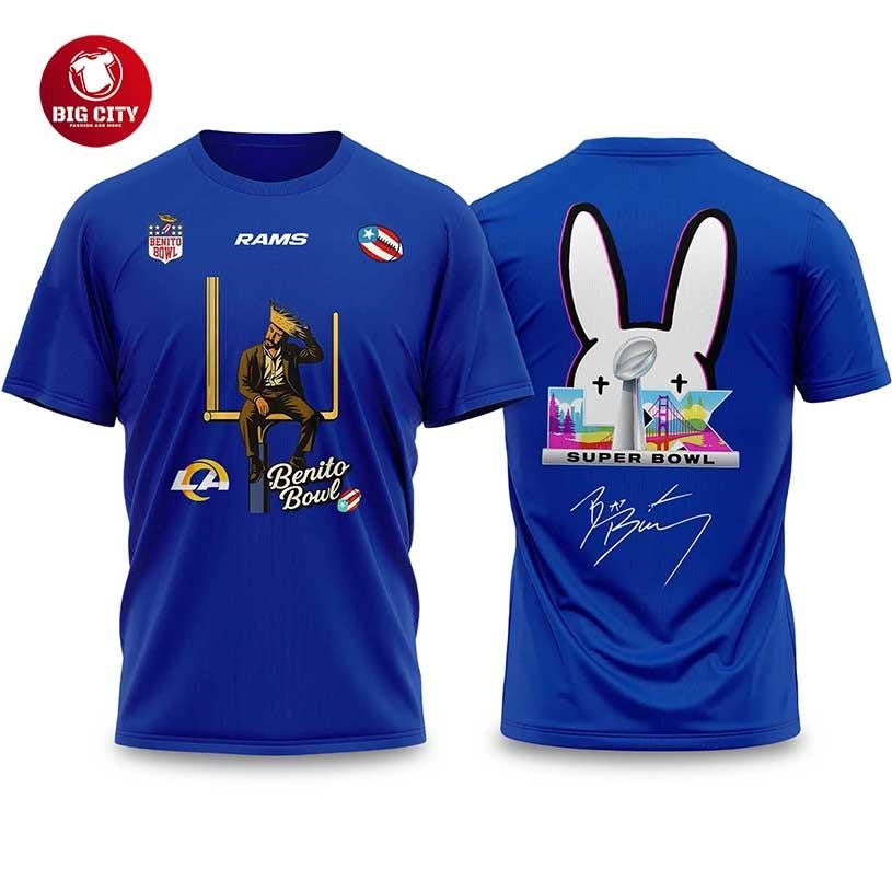 Bad Bunny 2026 Rams Bowl LX Halftime Show Two Sided Shirt