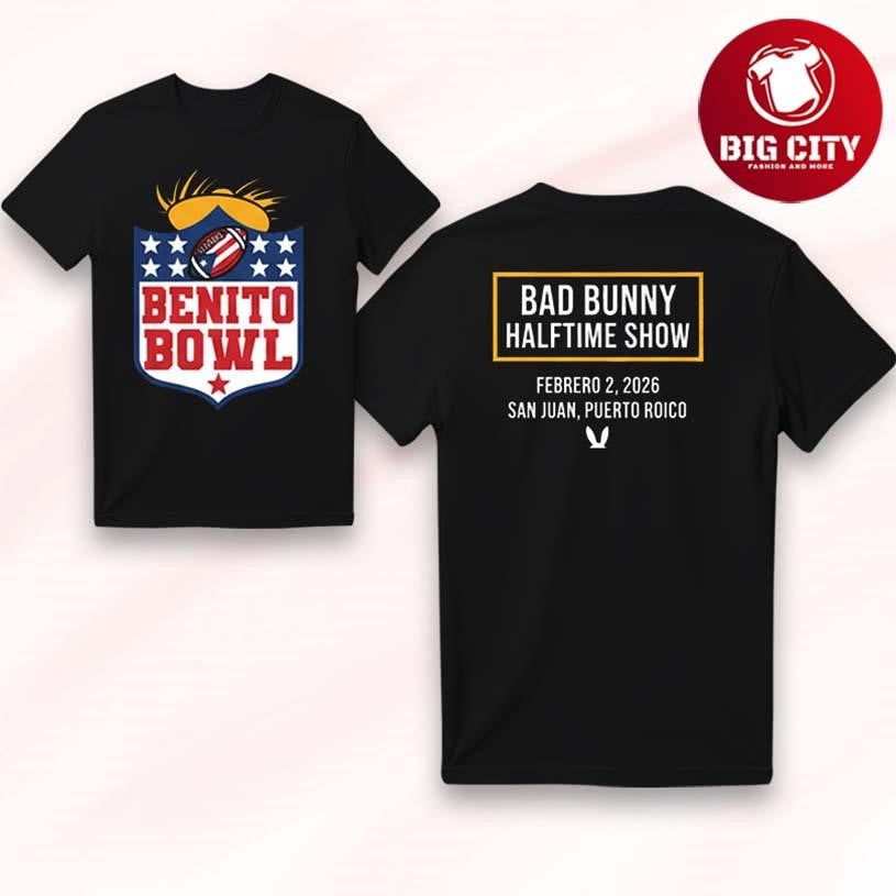 Bad Bunny Benito Bowl 2026 Halftime Show Commemorative Two Sided Shirt