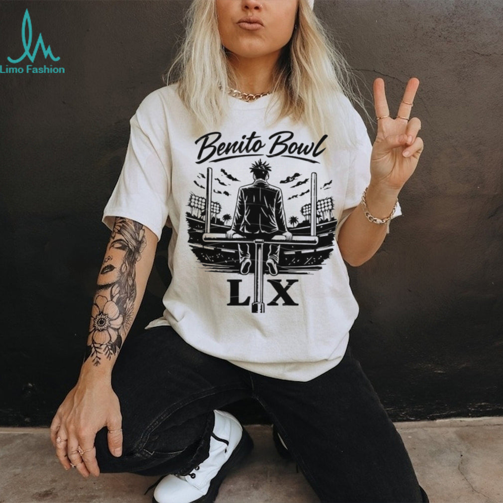 Bad Bunny Benito Bowl LX Stadium Goal Post View T shirt