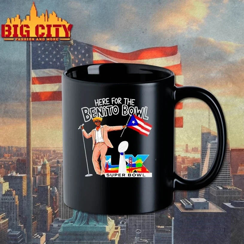 Bad Bunny Puerto Rico Flag Edition Here for the Benito Bowl t-shirt
