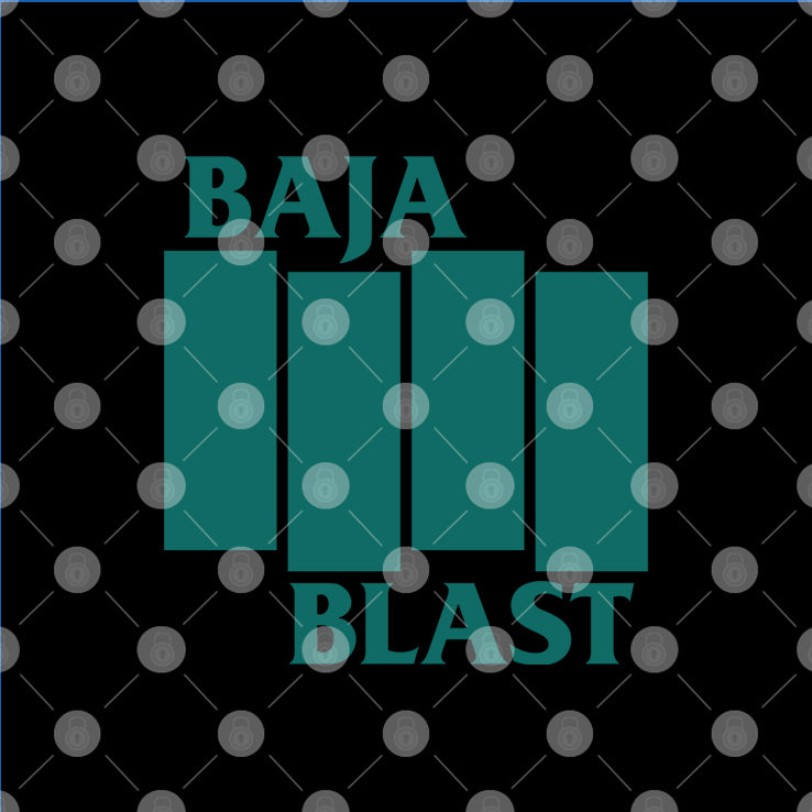 Baja Blast Black Flag T Shirt