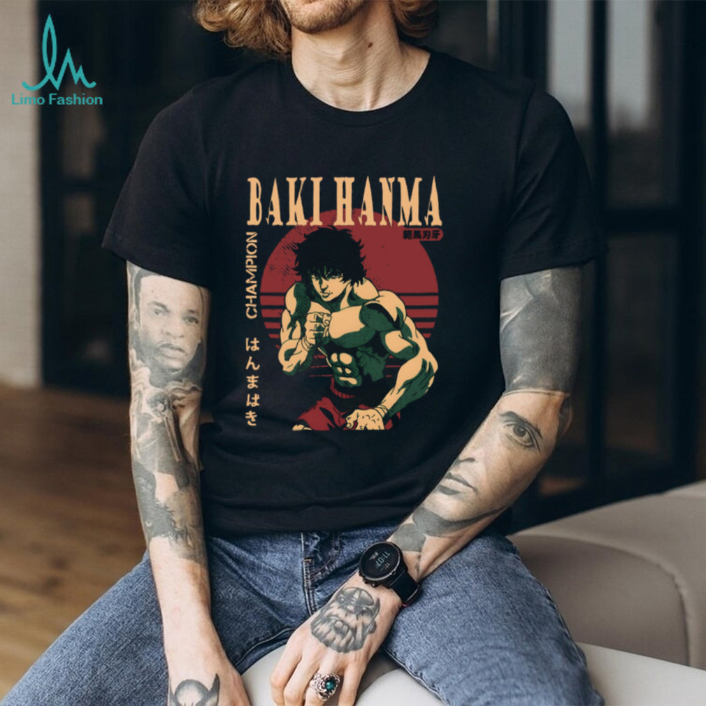 Baki Hanma Champion Retro Sunset Martial Arts Tee