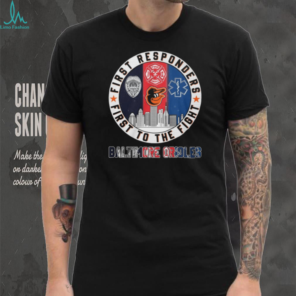 Baltimore Orioles First Responders Police Fire Ems T Shirt