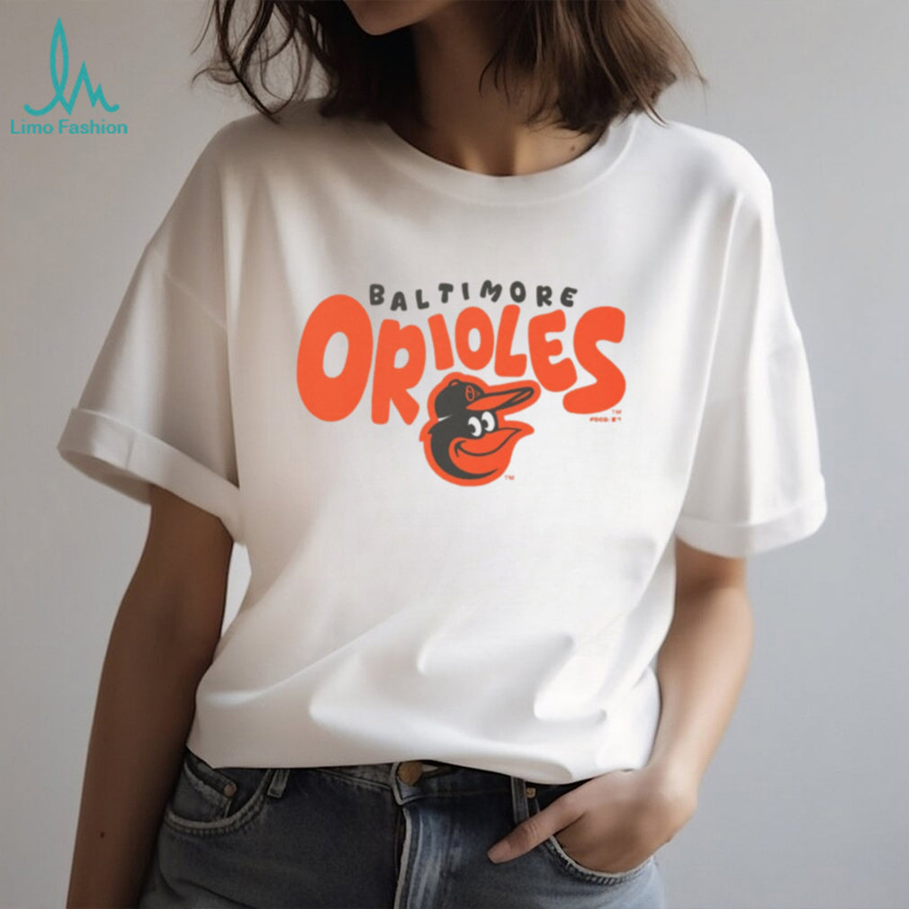Baltimore Orioles Heather Oatmeal Cartoon Logo Pullover T shirt