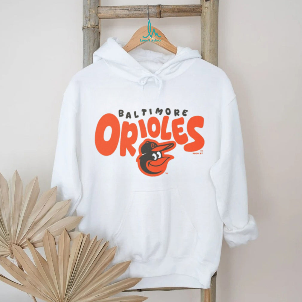 Baltimore Orioles Heather Oatmeal Cartoon Logo Pullover T shirt