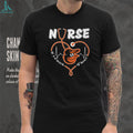 Baltimore Orioles Nursing Heart T Shirt Stethoscope Baseball Fan Apparel