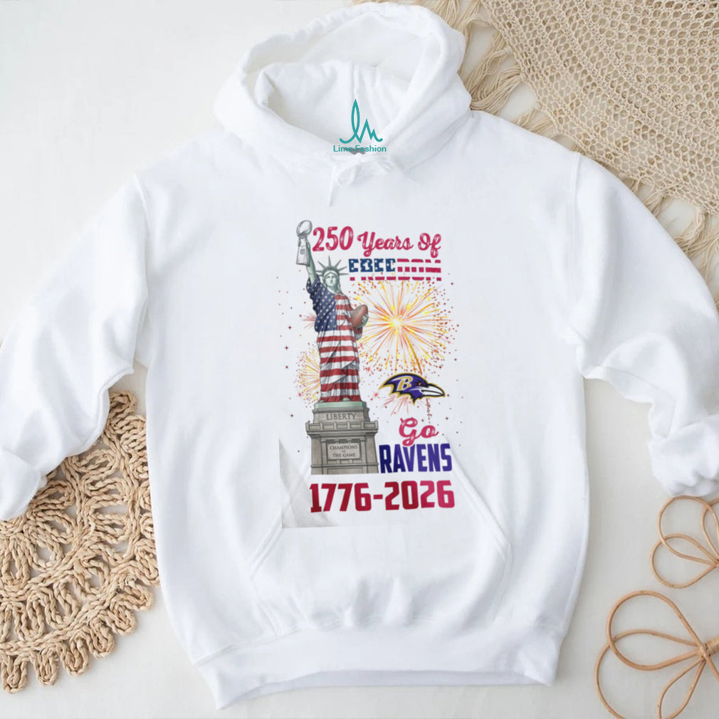 Baltimore Ravens 250 Years of Freedom American Flag Liberty T Shirt