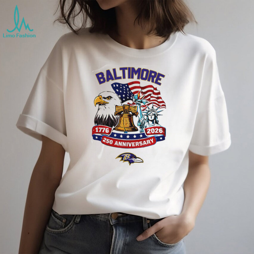 Baltimore Ravens 250th Anniversary American Independence 1776 2026 Custom Jersey T Shirt