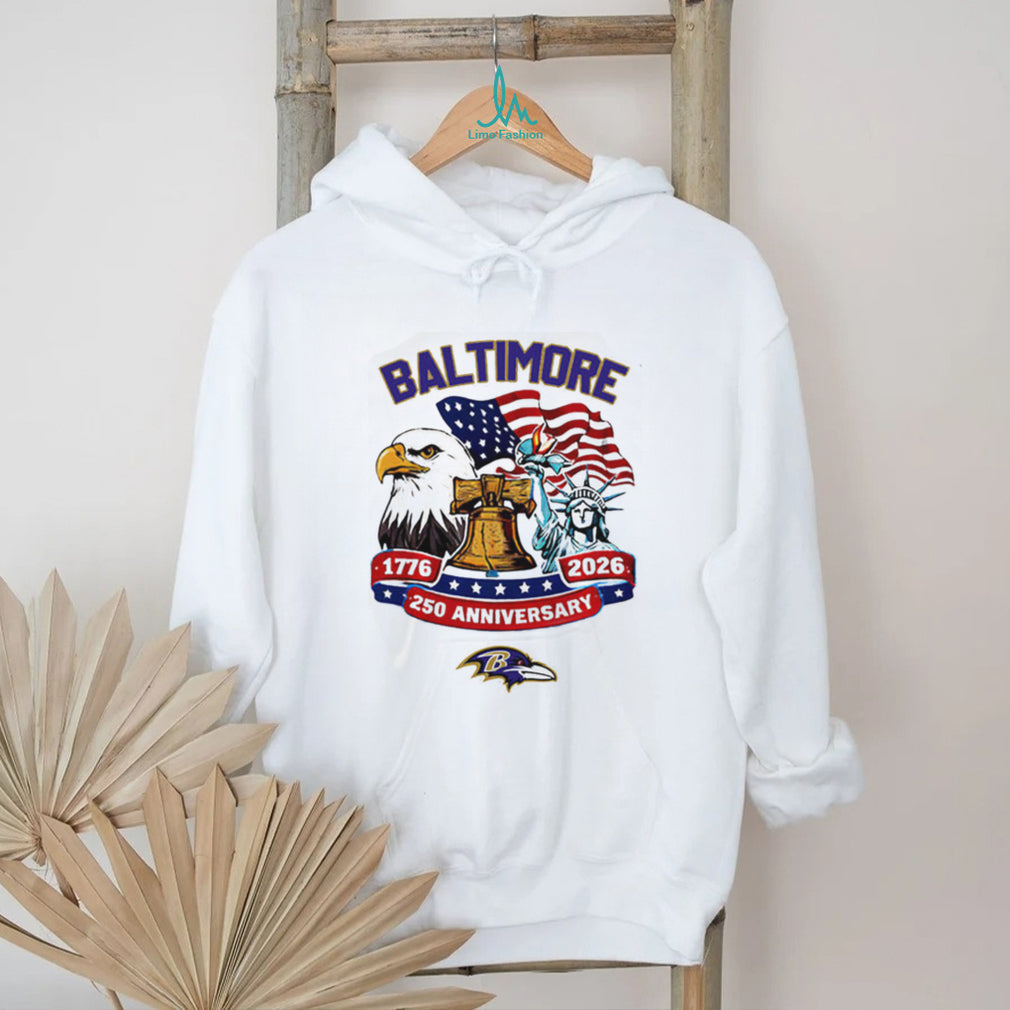 Baltimore Ravens 250th Anniversary American Independence 1776 2026 Custom Jersey T Shirt