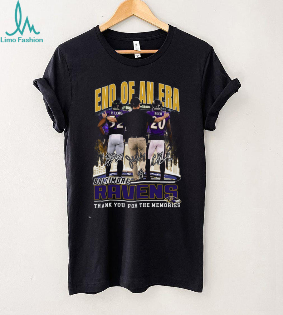 Baltimore Ravens “End Of An Era” Lewis & Reed Signature Tribute T Shirt
