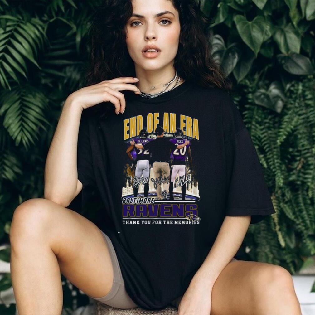 Baltimore Ravens “End Of An Era” Lewis & Reed Signature Tribute T Shirt