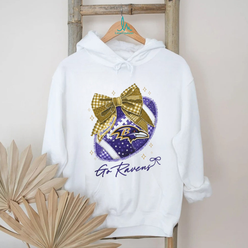 Baltimore Ravens Go Ravens Football Coquette Bow T Shirt
