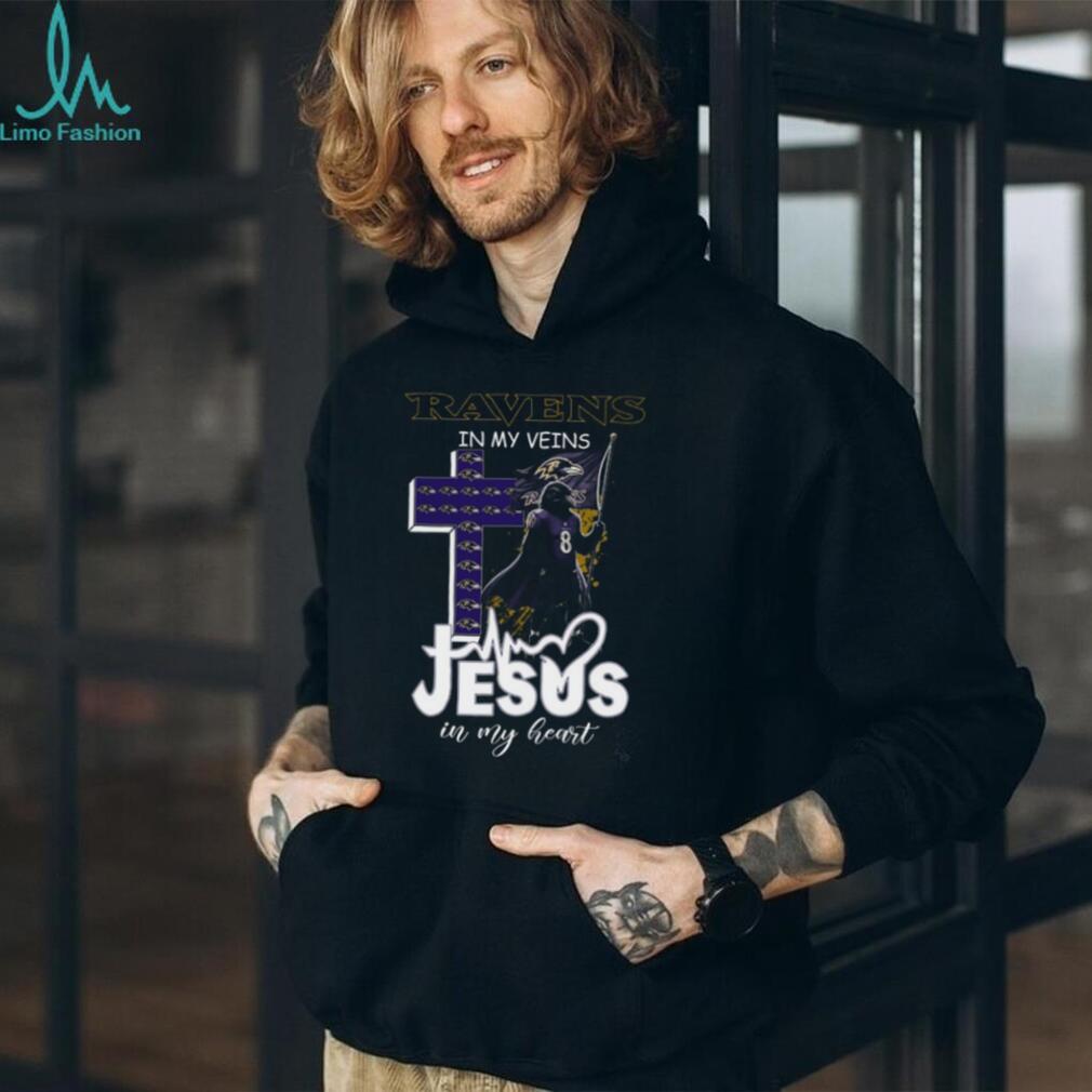 Baltimore Ravens In My Veins Jesus In My Heart Christian Fan Coffee T Shirt