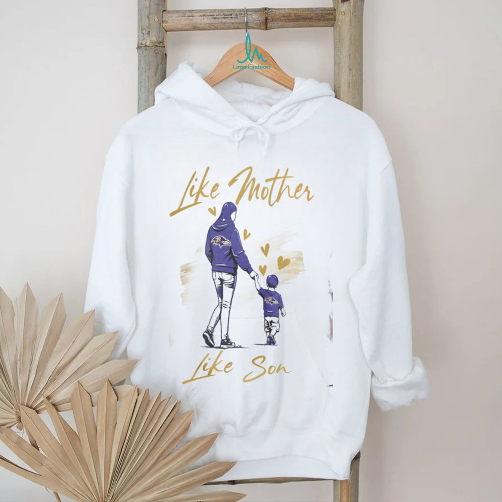 Baltimore Ravens Mom Life T Shirt Purple & Gold Like Mother Like Son T Shirt