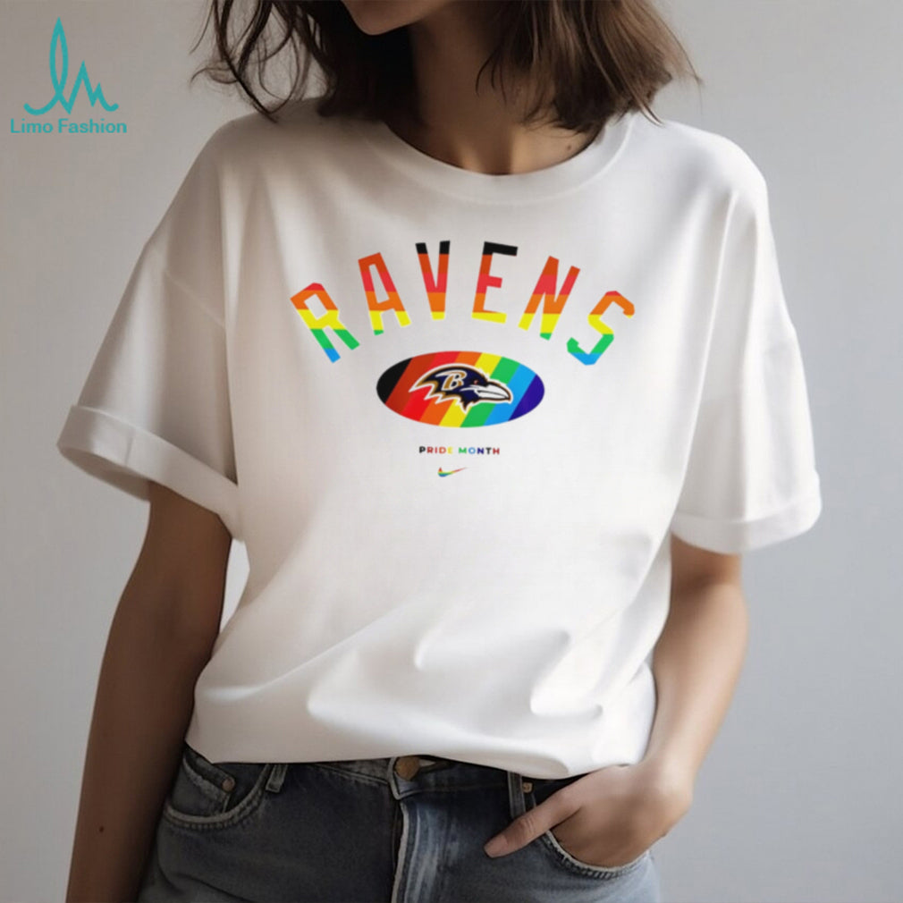 Baltimore Ravens Pride Month Rainbow logo shirt