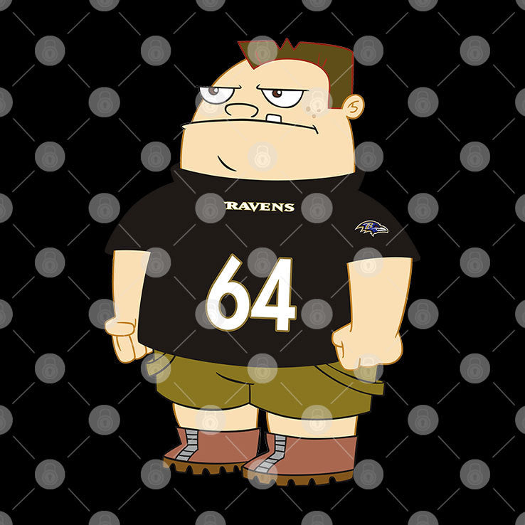 Baltimore Ravens Tyler Linderbaum 64 Buford Van Stomm T Shirt