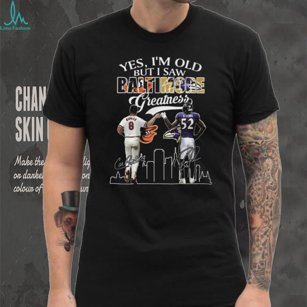 Baltimore Sports Greatness Cal Ripken Jr and Ray Lewis Signature T Shirt