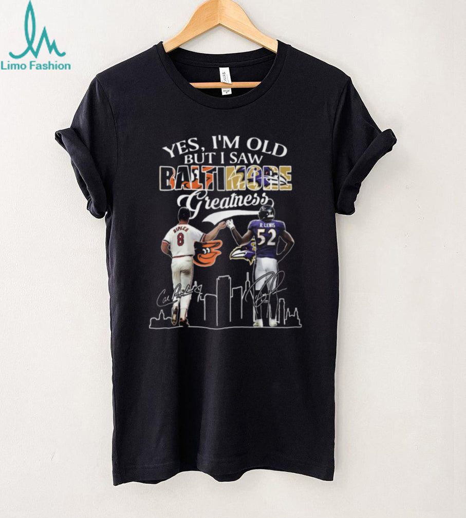 Baltimore Sports Greatness Cal Ripken Jr and Ray Lewis Signature T Shirt