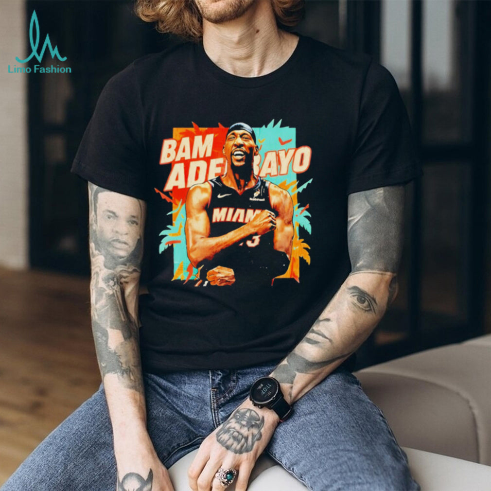 Bam Adebayo Miami Basketball Floral Paradise Graphic T shirt
