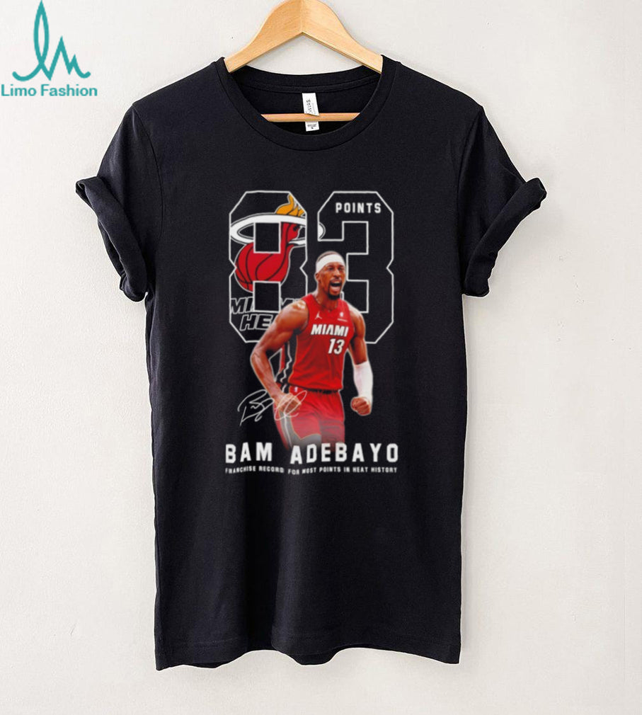 Bam Adebayo Miami Basketball Franchise Record Points History T Shirt