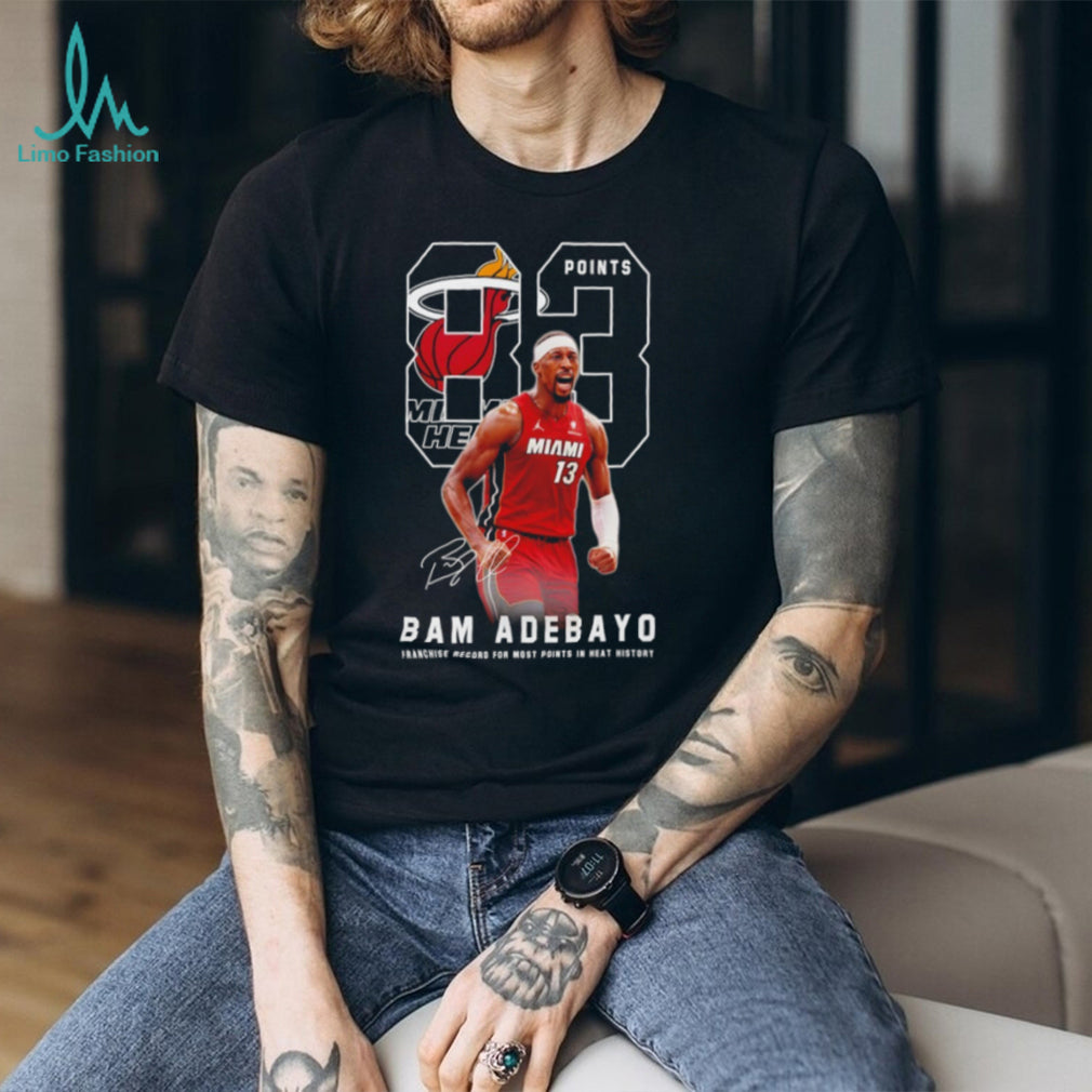Bam Adebayo Miami Basketball Franchise Record Points History T Shirt