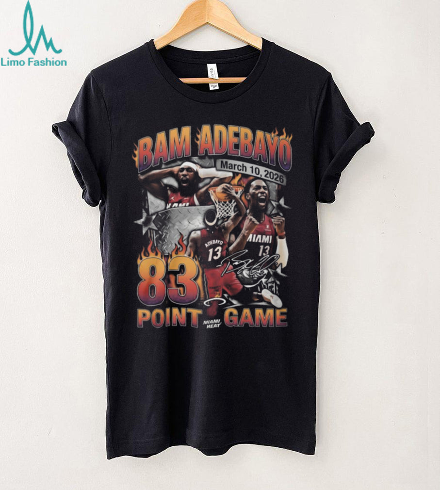 Bam Adebayo Miami Heat 83 Point Game March 10 2026 Vintage Graphic T Shirt