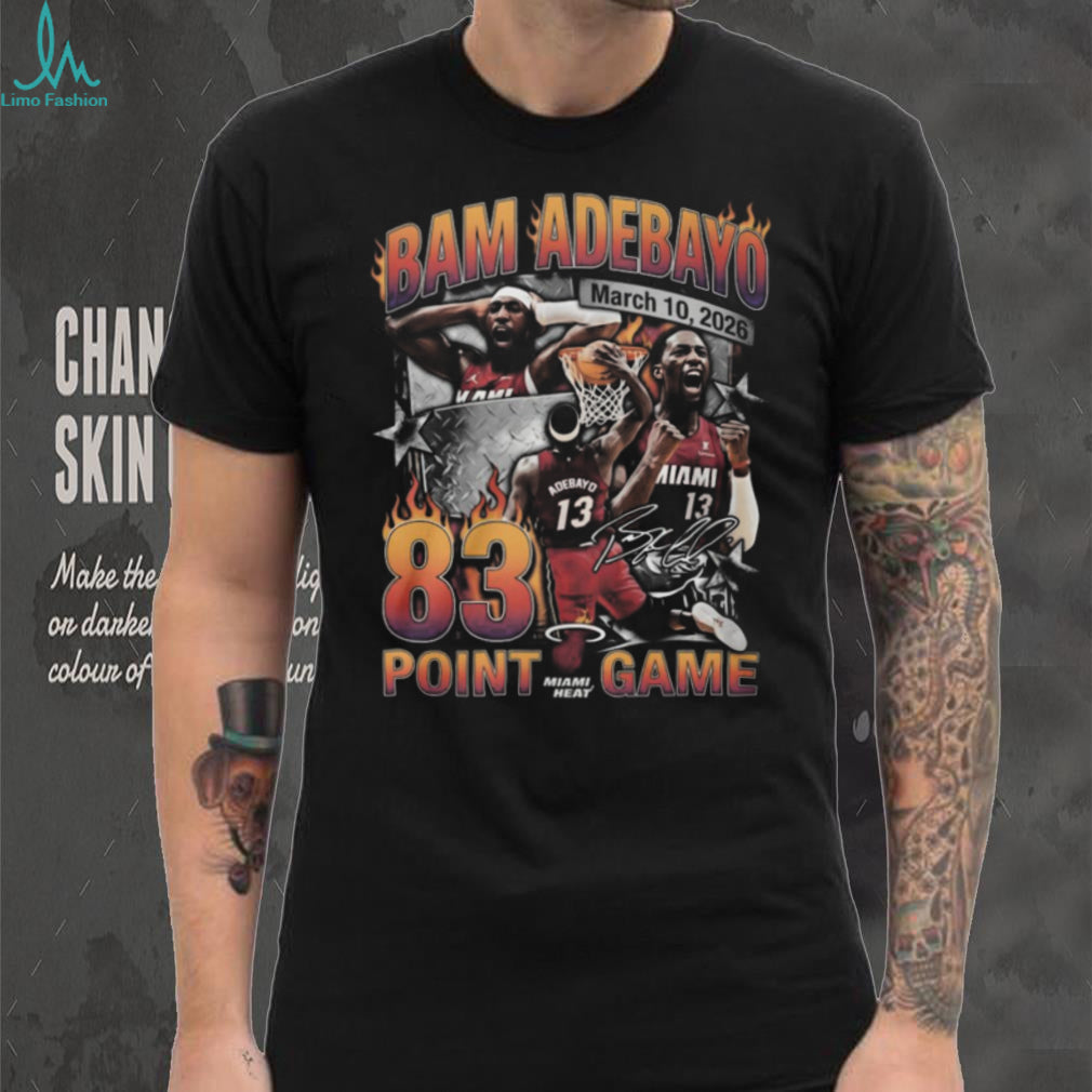 Bam Adebayo Miami Heat 83 Point Game March 10 2026 Vintage Graphic T Shirt