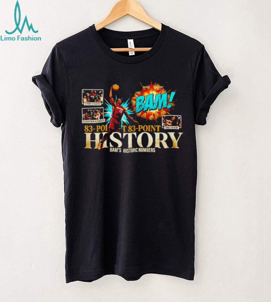 Bam Adebayo Miami Heat 83 Point History Graphic T Shirt