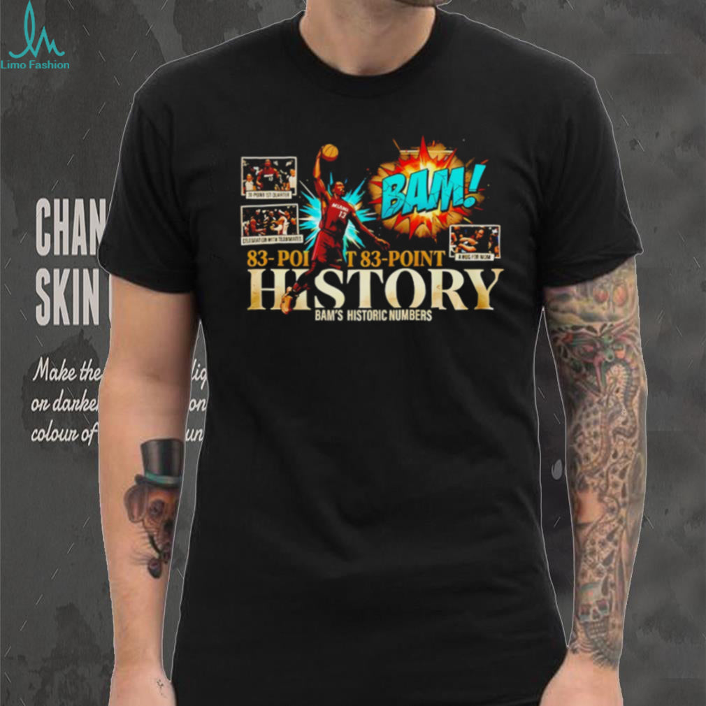 Bam Adebayo Miami Heat 83 Point History Graphic T Shirt