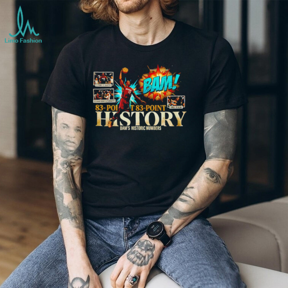 Bam Adebayo Miami Heat 83 Point History Graphic T Shirt
