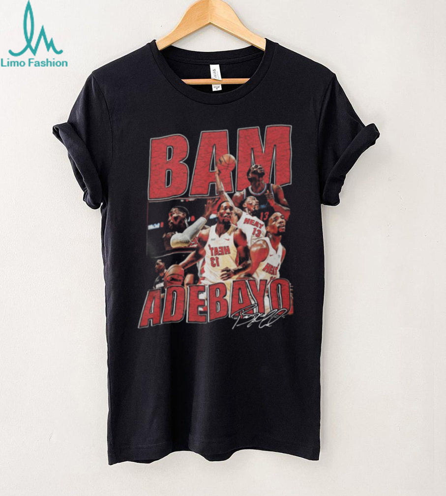 Bam Adebayo Miami Heat Retro 90s Vintage Style Basketball T Shirt